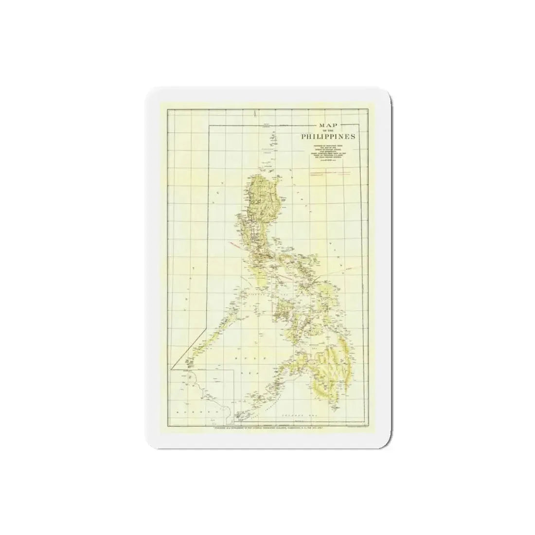 Philippines, The (1905) (Map) Refrigerator Magnet - The Sticker Space