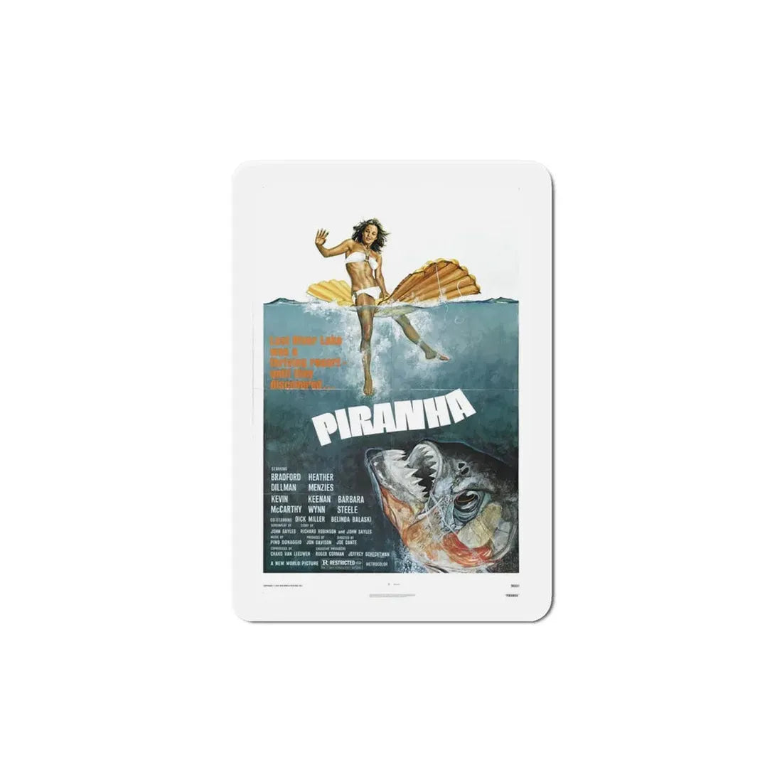 Piranha 1978 Movie Poster Refrigerator Magnet - The Sticker Space