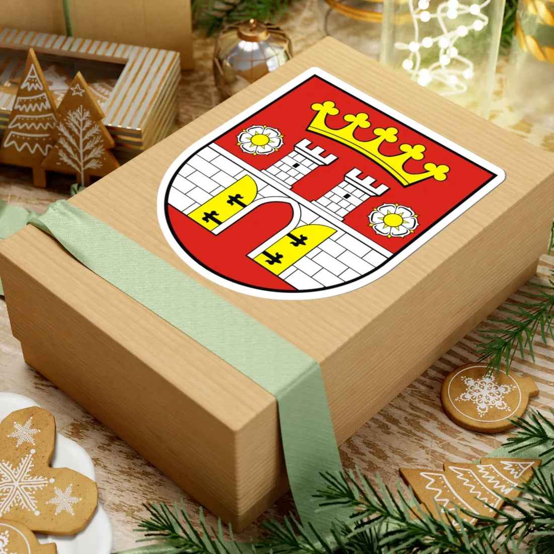 POL Będzin COA (Poland) (Coat of Arms) STICKER Vinyl Kiss-Cut Decal - The Sticker Space