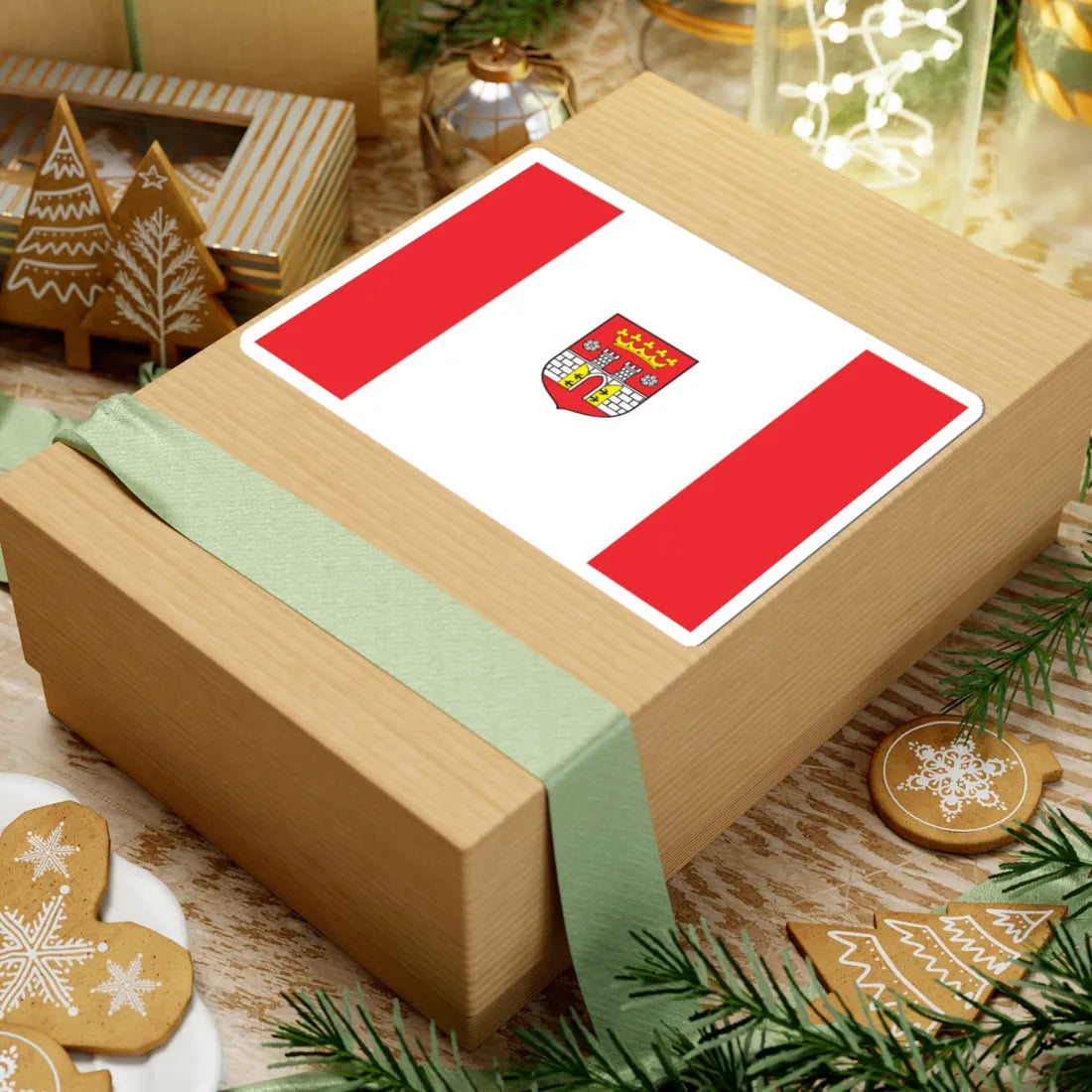 POL Bedzin flag (Poland) STICKER Vinyl Kiss-Cut Decal - The Sticker Space