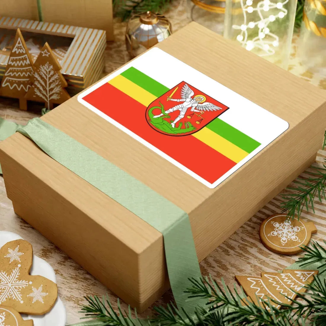 POL Biała Podlaska flag (Poland) STICKER Vinyl Kiss-Cut Decal - The Sticker Space