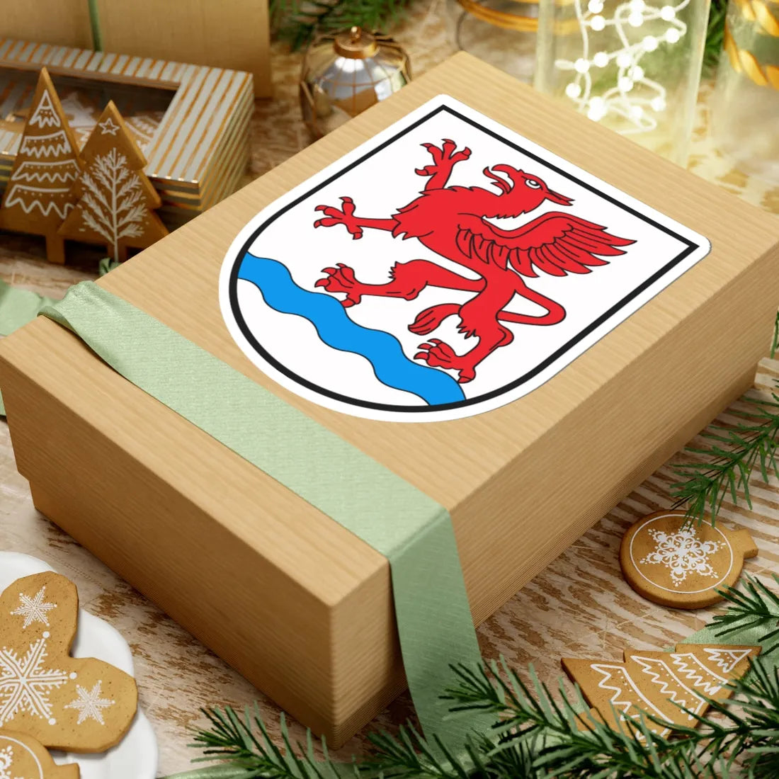 POL Białogard COA (Poland) (Coat of Arms) STICKER Vinyl Kiss-Cut Decal - The Sticker Space