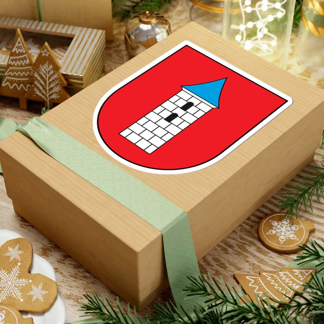 POL Bieżuń COA (Poland) (Coat of Arms) STICKER Vinyl Kiss-Cut Decal - The Sticker Space