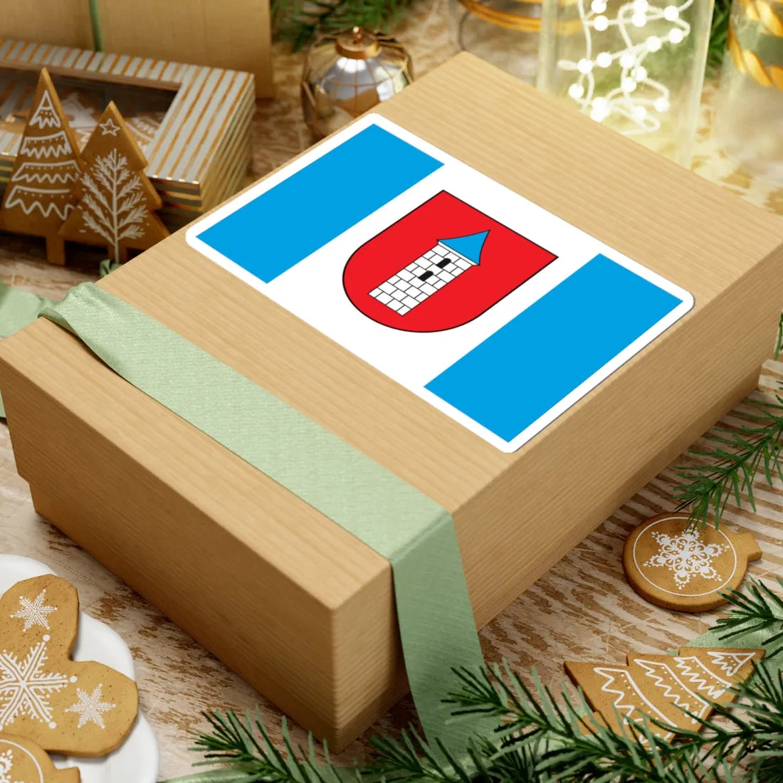 POL Biezun flag (Poland) STICKER Vinyl Kiss-Cut Decal - The Sticker Space