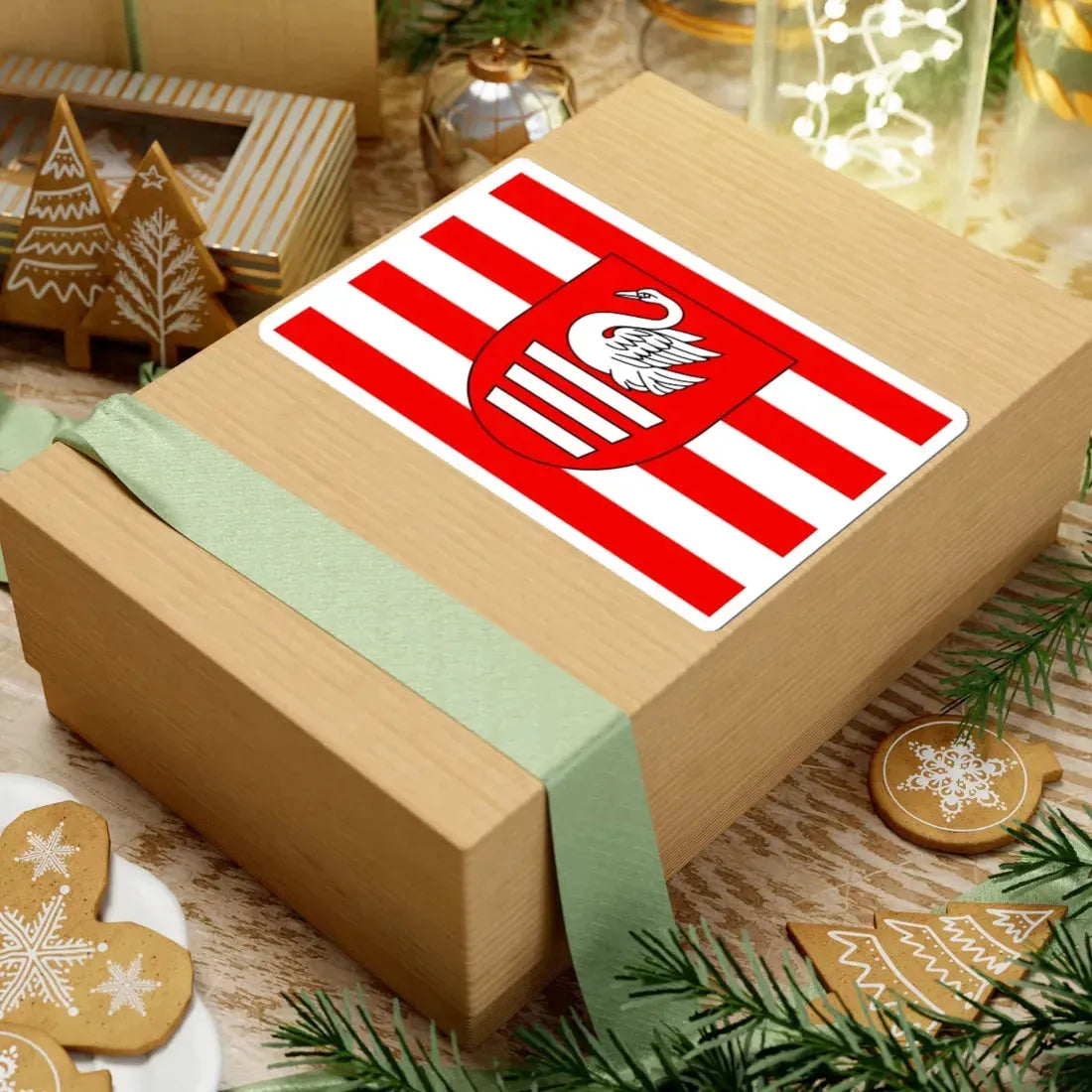 POL Biłgoraj flag (Poland) STICKER Vinyl Kiss-Cut Decal - The Sticker Space