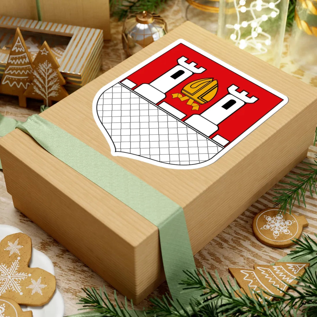 POL Bodzentyn COA (Poland) (Coat of Arms) STICKER Vinyl Kiss-Cut Decal - The Sticker Space