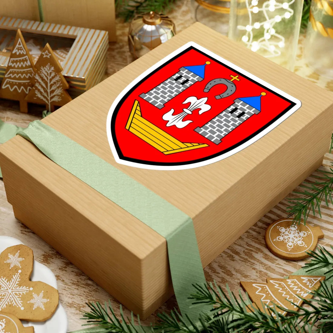 POL Borek Wielkopolski COA (Poland) (Coat of Arms) STICKER Vinyl Kiss-Cut Decal - The Sticker Space