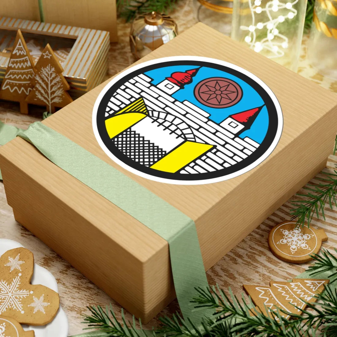 POL Chocianów COA (Poland) (Coat of Arms) STICKER Vinyl Kiss-Cut Decal - The Sticker Space