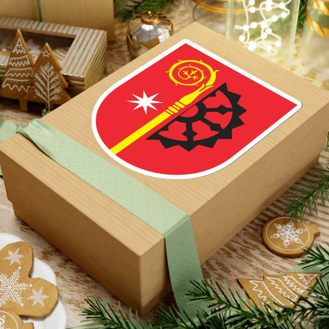 POL Chociwel COA (Poland) (Coat of Arms) STICKER Vinyl Kiss-Cut Decal - The Sticker Space