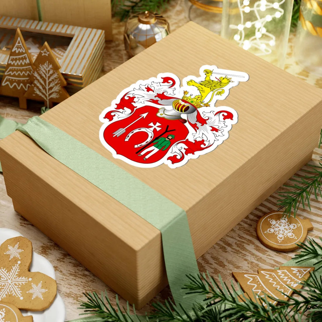 POL COA Brodowski (Poland) (Coat of Arms) STICKER Vinyl Kiss-Cut Decal - The Sticker Space