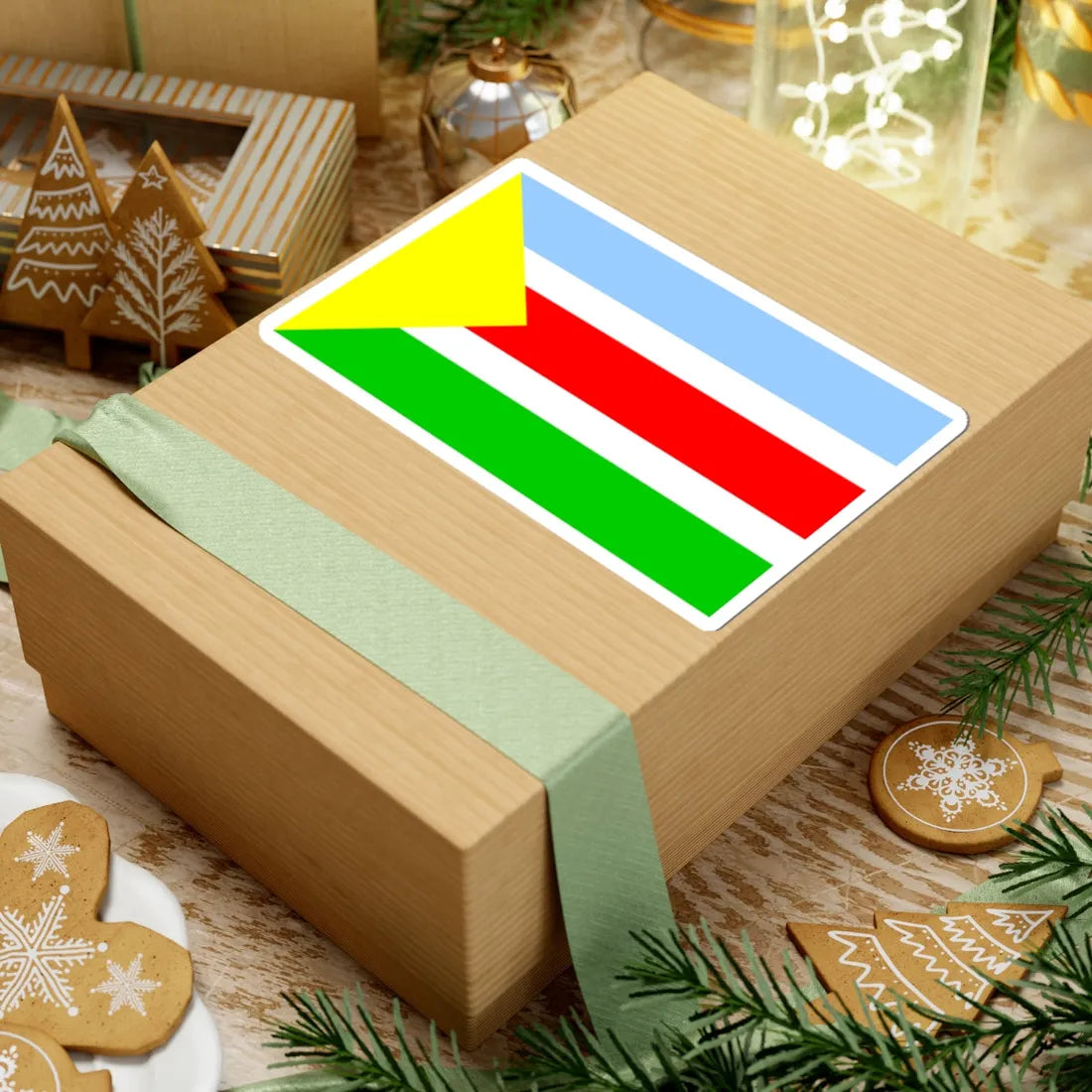 POL gmina Bralin flag (Poland) STICKER Vinyl Kiss-Cut Decal - The Sticker Space