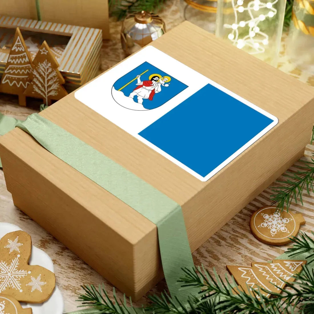 POL gmina Chełmiec flag (Poland) STICKER Vinyl Kiss-Cut Decal - The Sticker Space