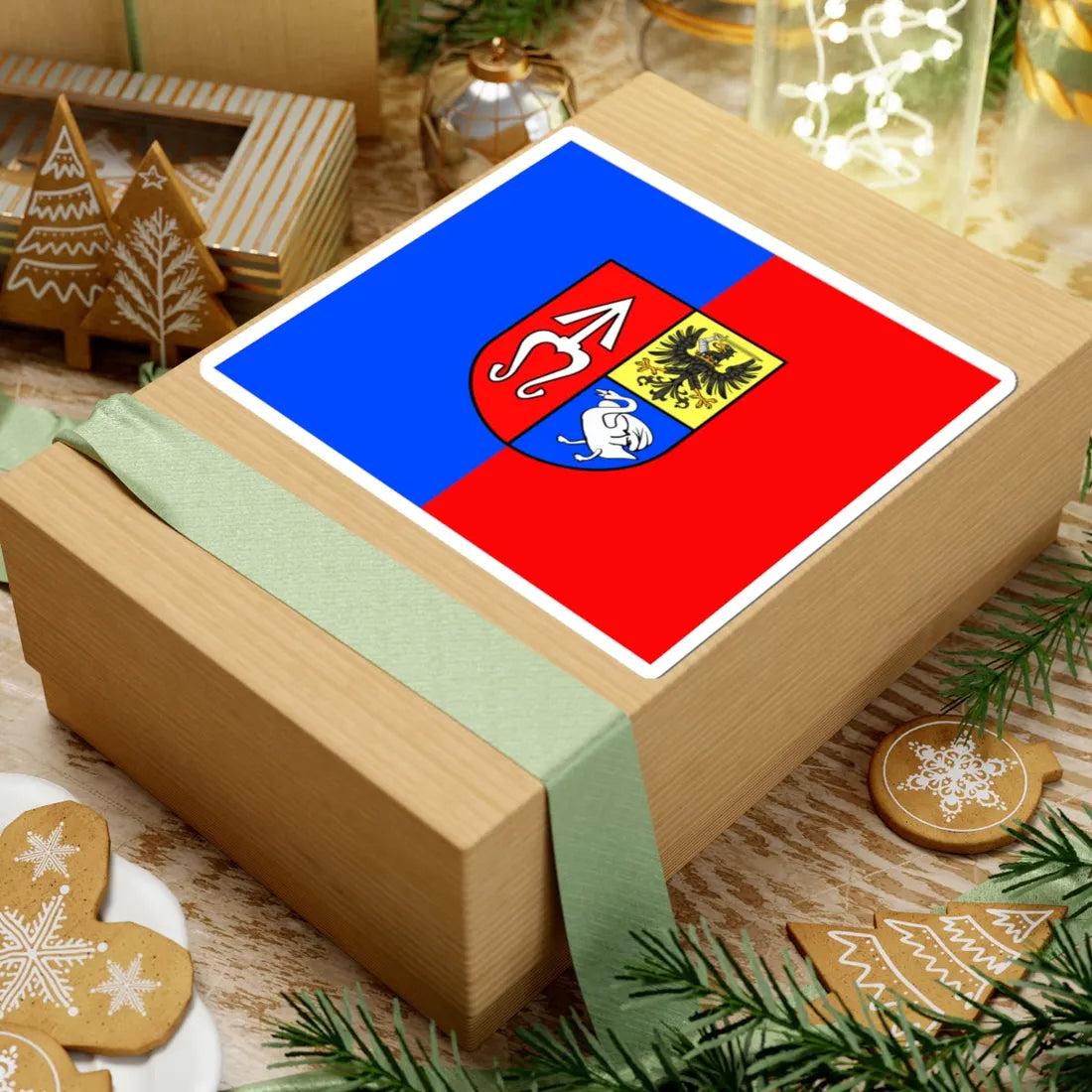 POL gmina Chlewiska flag (Poland) STICKER Vinyl Kiss-Cut Decal - The Sticker Space