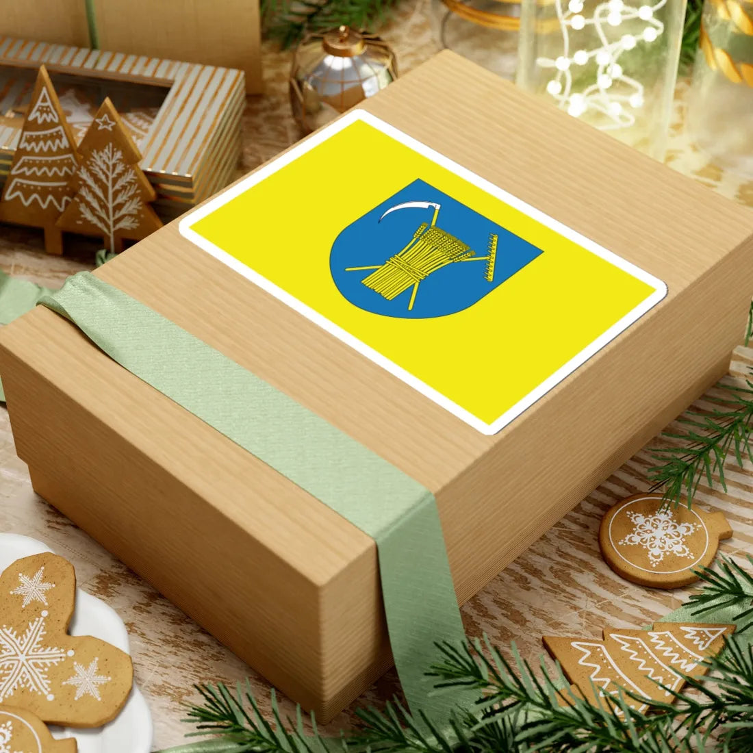 POL gmina Jaworze flag (Poland) STICKER Vinyl Kiss-Cut Decal - The Sticker Space