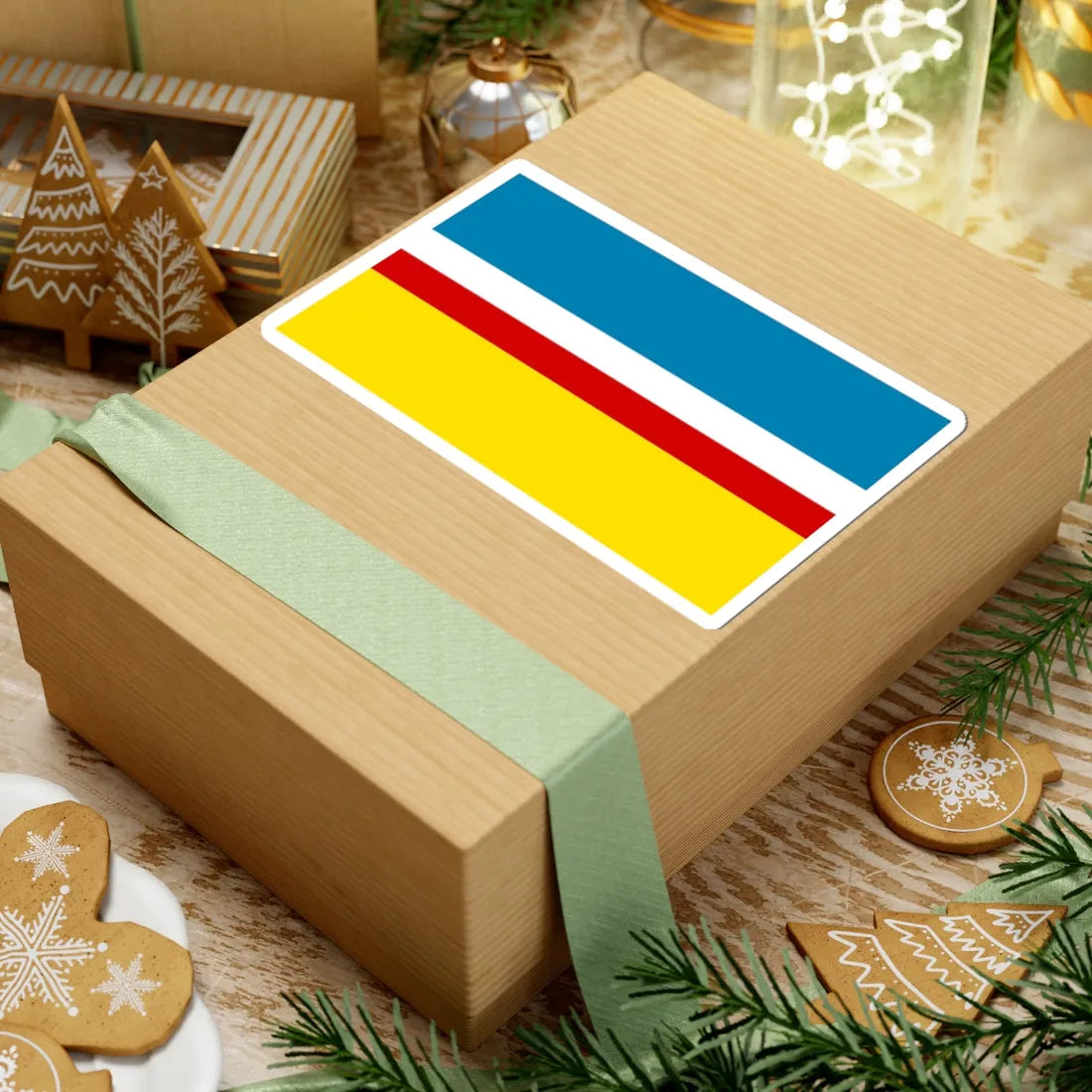 POL gmina Lubochnia flag (Poland) STICKER Vinyl Kiss-Cut Decal - The Sticker Space