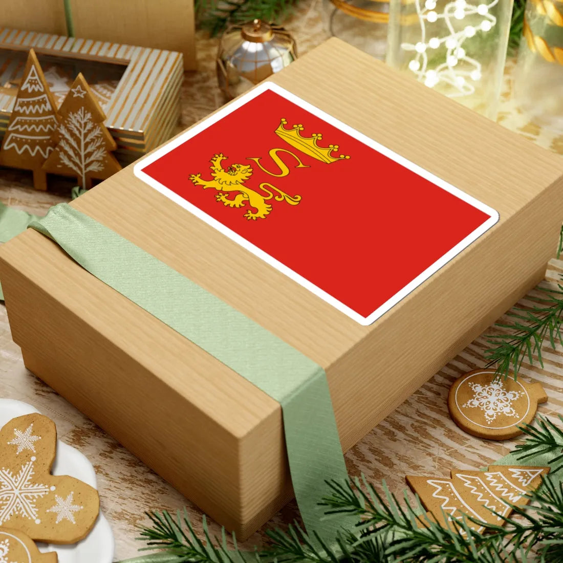 POL gmina Sierpc flag (Poland) STICKER Vinyl Kiss-Cut Decal - The Sticker Space