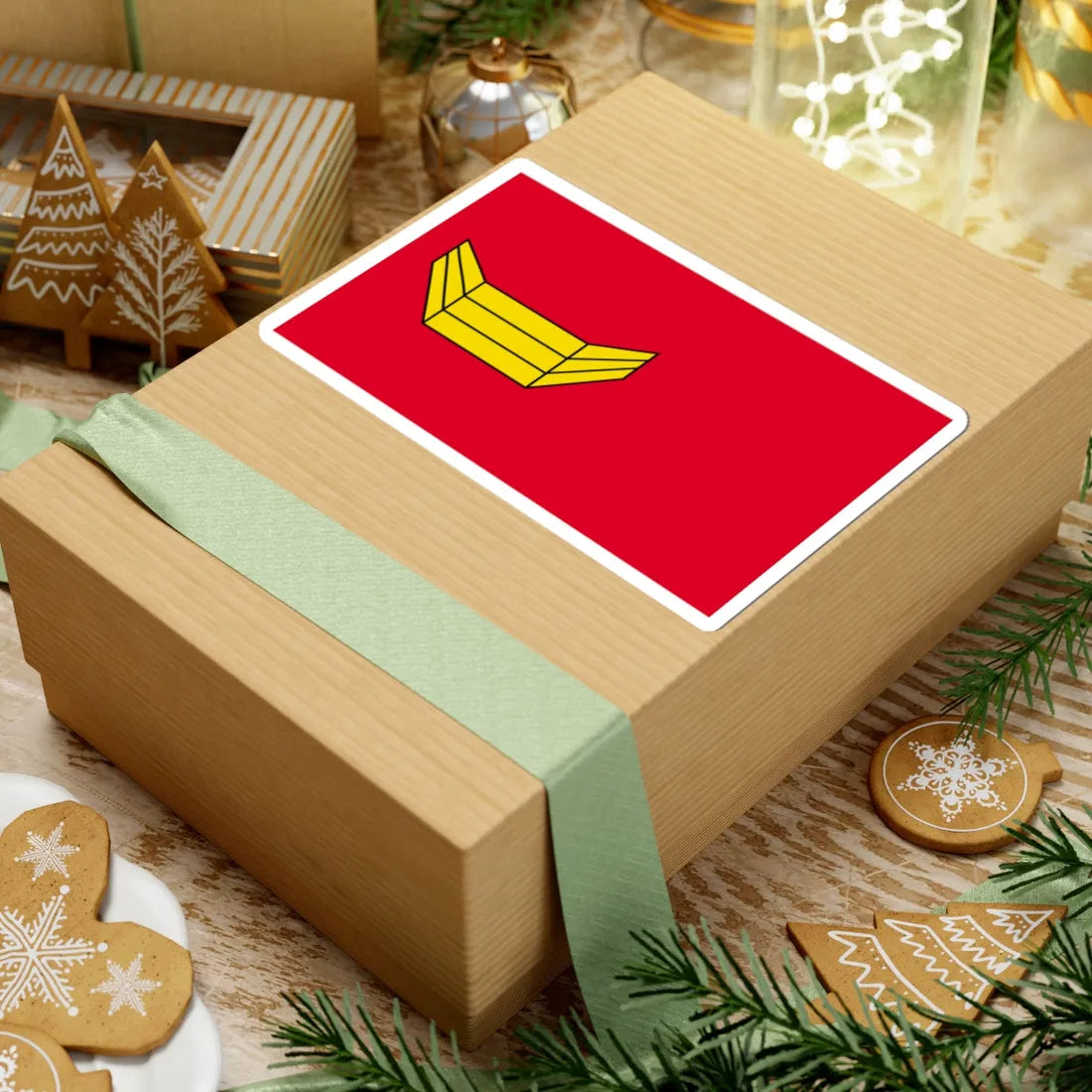 POL gmina Turobin flag (Poland) STICKER Vinyl Kiss-Cut Decal - The Sticker Space