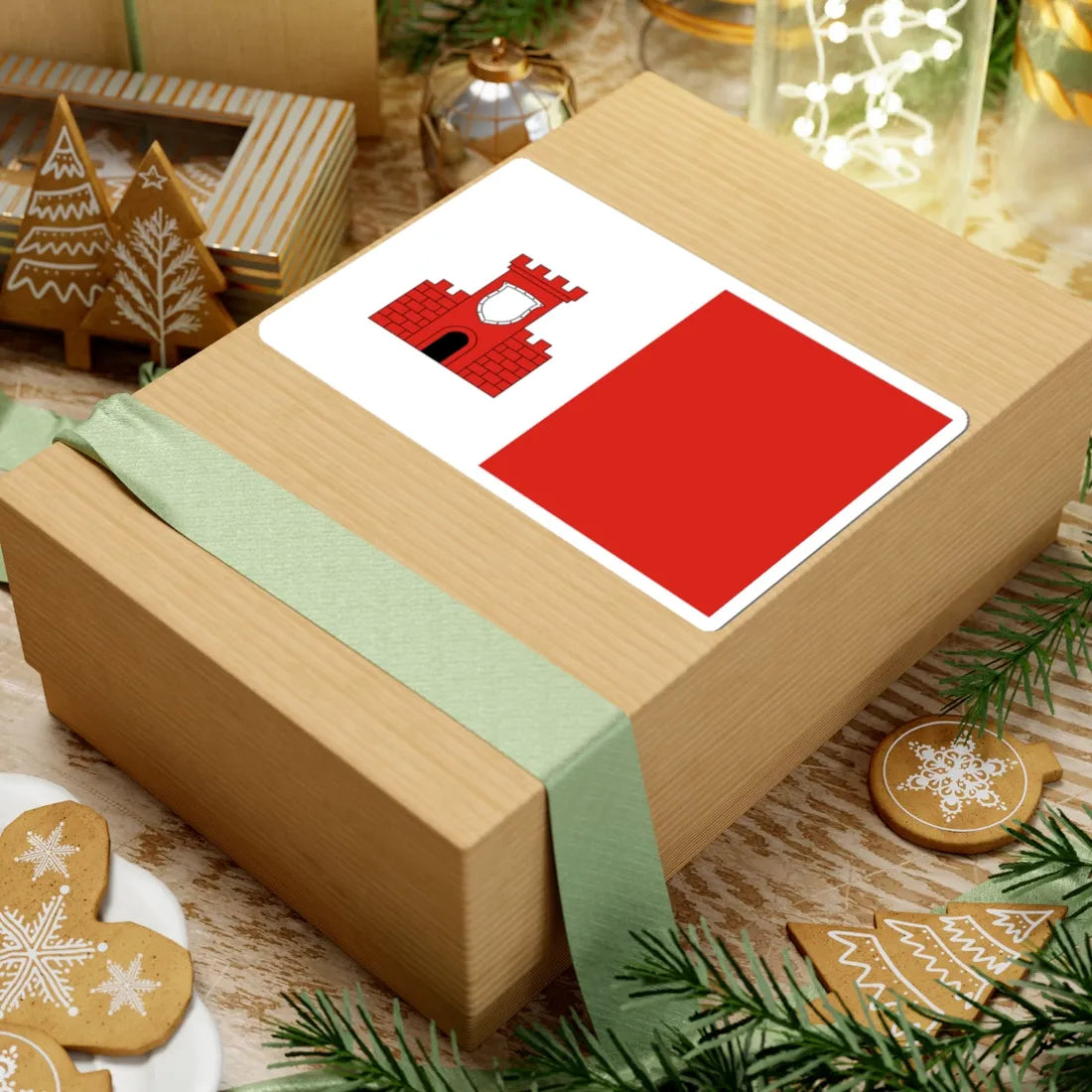 POL gmina Wysokie flag (Poland) STICKER Vinyl Kiss-Cut Decal - The Sticker Space