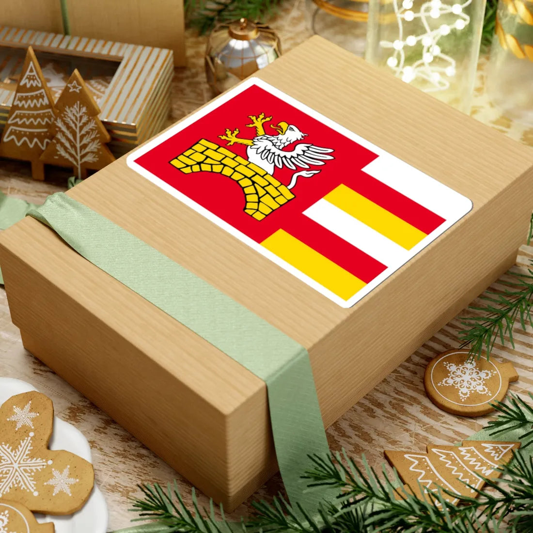 POL gmina Zamosc flag (Poland) STICKER Vinyl Kiss-Cut Decal - The Sticker Space