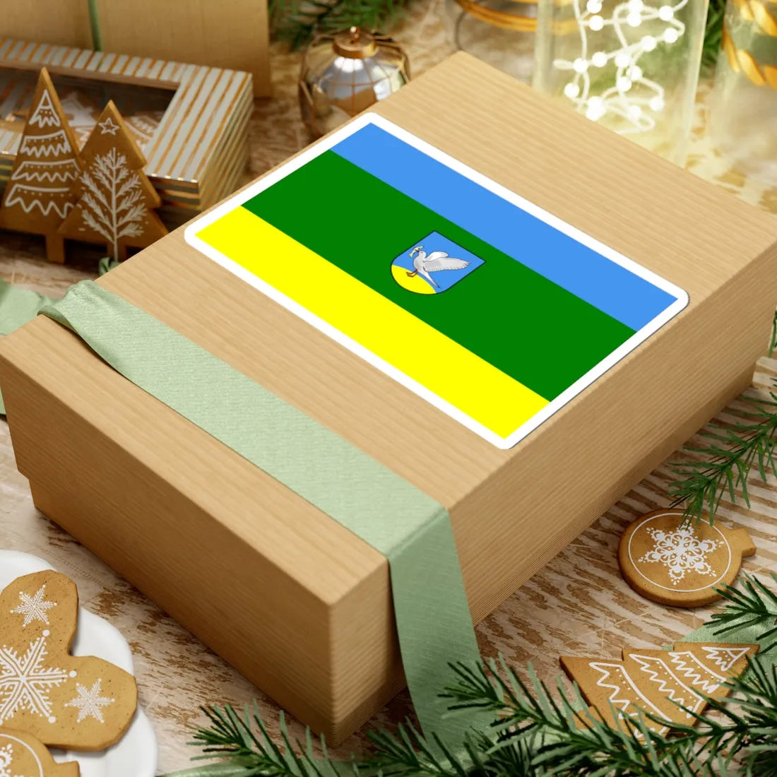 POL Gniew flag (Poland) STICKER Vinyl Kiss-Cut Decal - The Sticker Space