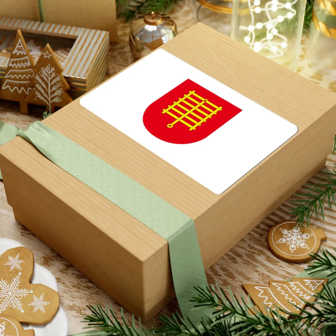 POL Jaraczewo flag (Poland) STICKER Vinyl Kiss-Cut Decal - The Sticker Space