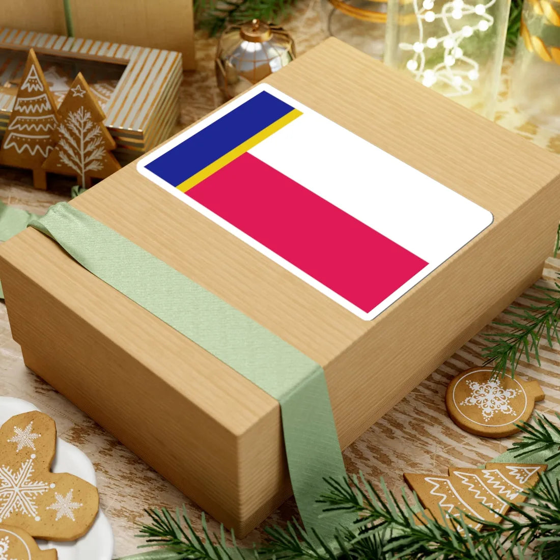 POL Jozefow flag (Poland) STICKER Vinyl Kiss-Cut Decal - The Sticker Space