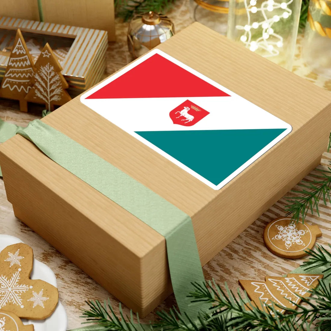 POL Karczew flag (Poland) STICKER Vinyl Kiss-Cut Decal - The Sticker Space