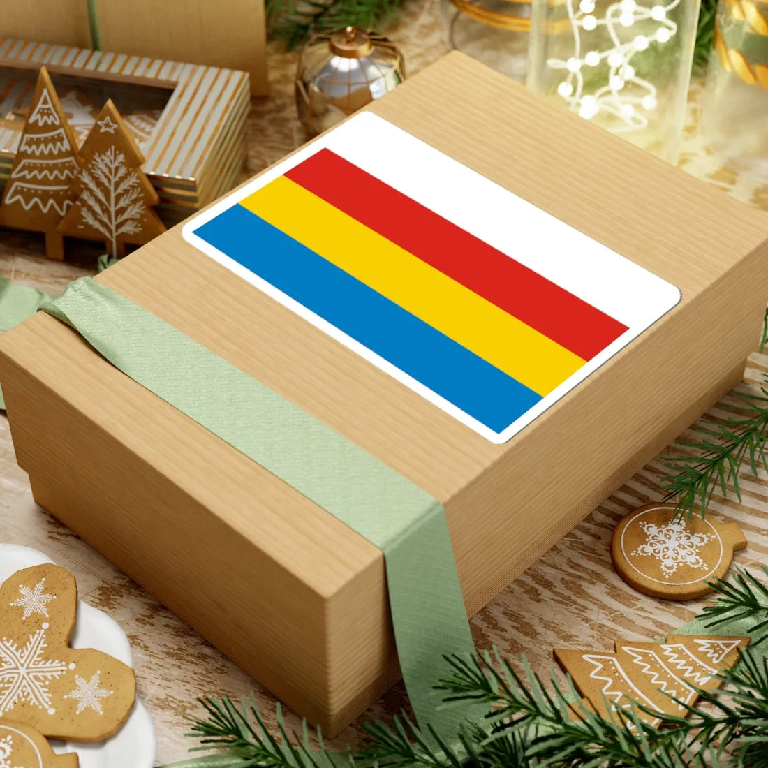 POL Knurow flag (Poland) STICKER Vinyl Kiss-Cut Decal - The Sticker Space