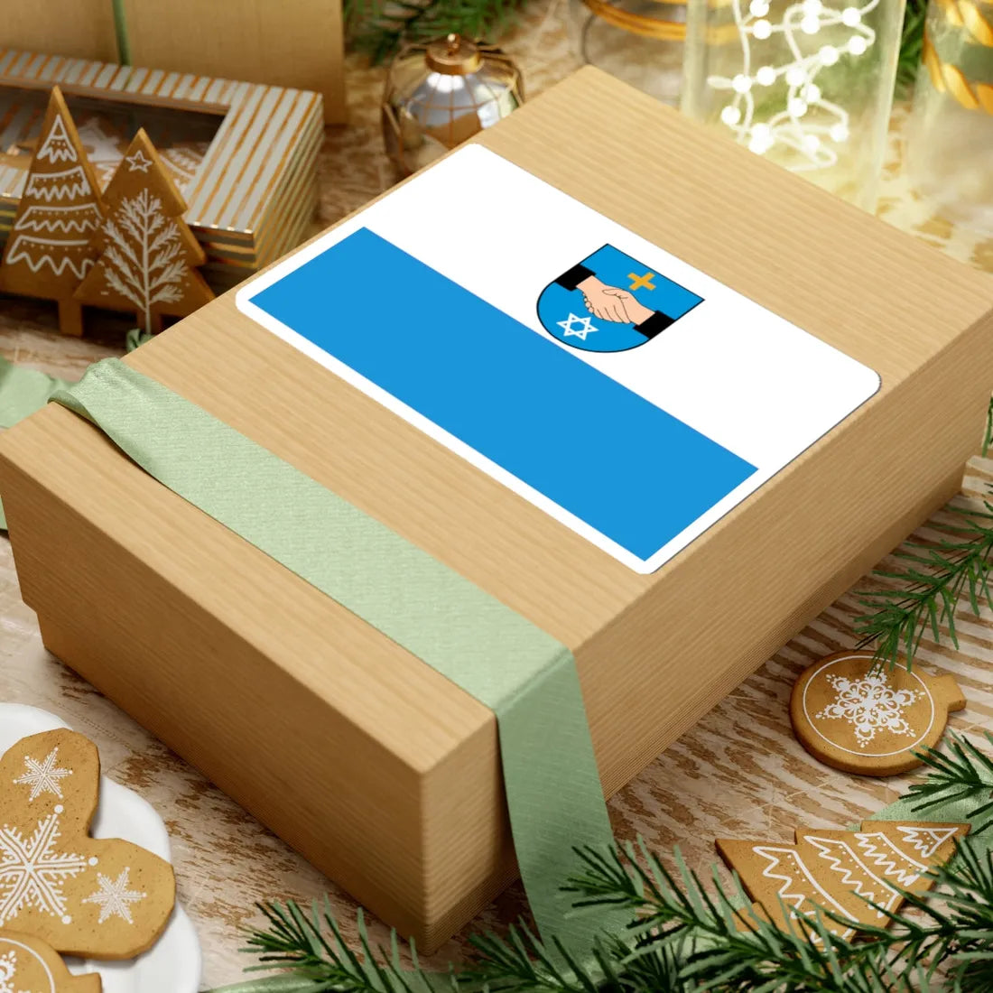 POL Kolbuszowa flag (Poland) STICKER Vinyl Kiss-Cut Decal - The Sticker Space