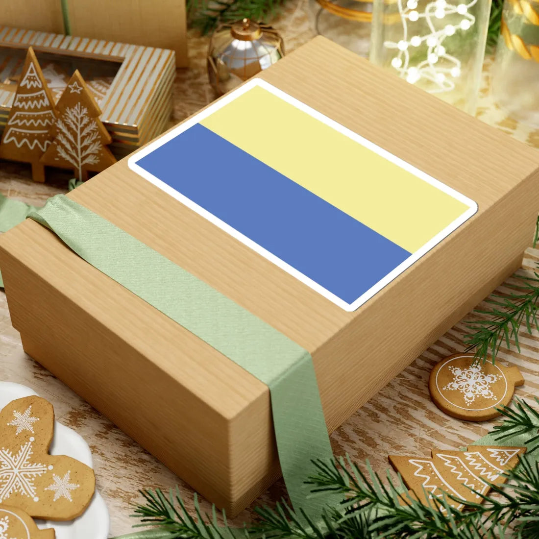 POL Lesnica flag (Poland) STICKER Vinyl Kiss-Cut Decal - The Sticker Space