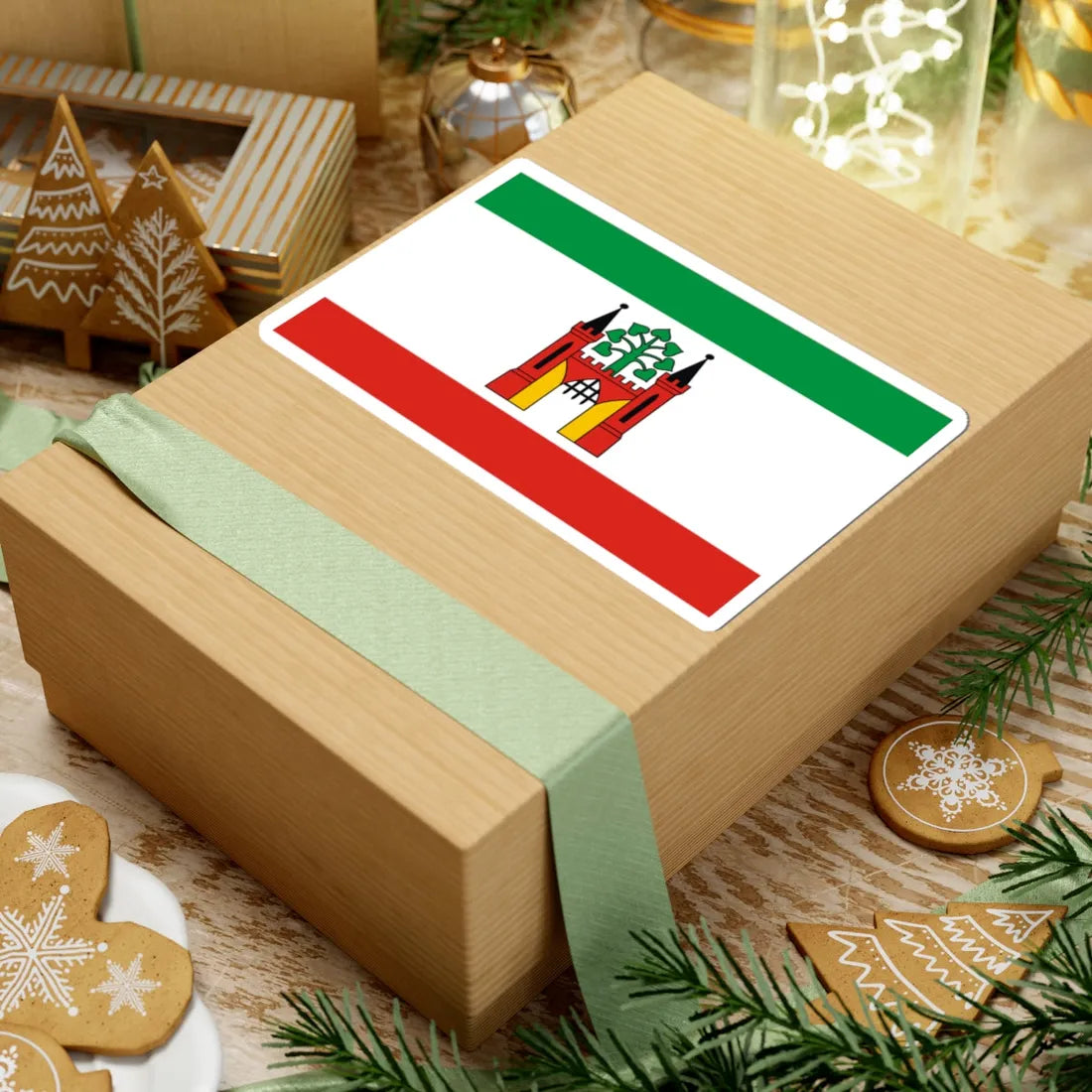 POL Lipno flag (Poland) STICKER Vinyl Kiss-Cut Decal - The Sticker Space