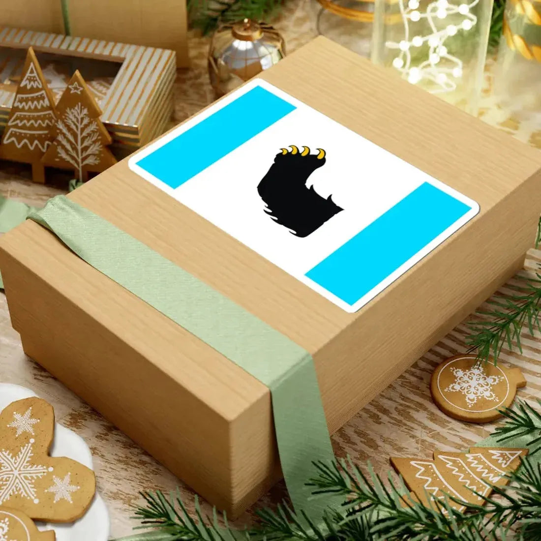 POL Mragowo flag (Poland) STICKER Vinyl Kiss-Cut Decal - The Sticker Space