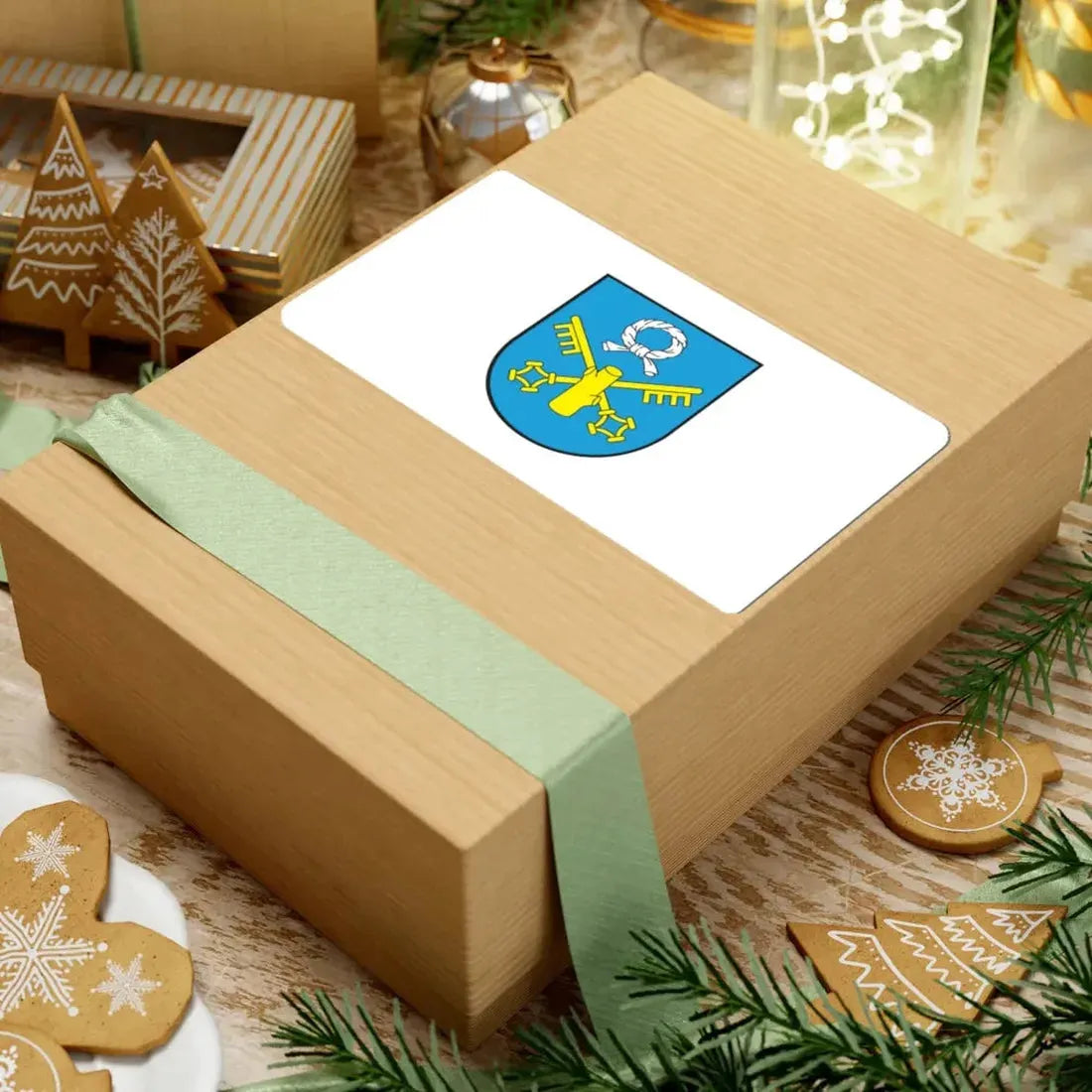 POL Pniewy flag (Poland) STICKER Vinyl Kiss-Cut Decal - The Sticker Space