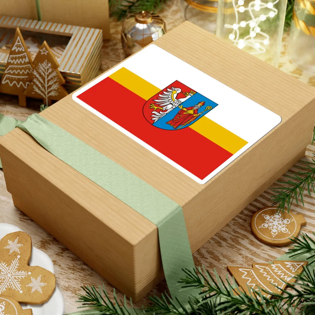 POL powiat chrzanowski flag (Poland) STICKER Vinyl Kiss-Cut Decal - The Sticker Space