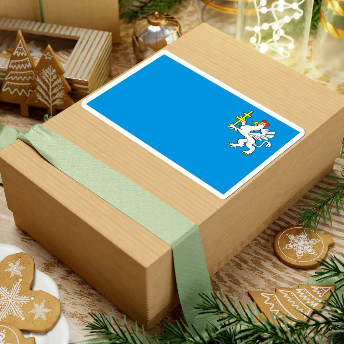 POL powiat jedrzejowski flag (Poland) STICKER Vinyl Kiss-Cut Decal - The Sticker Space