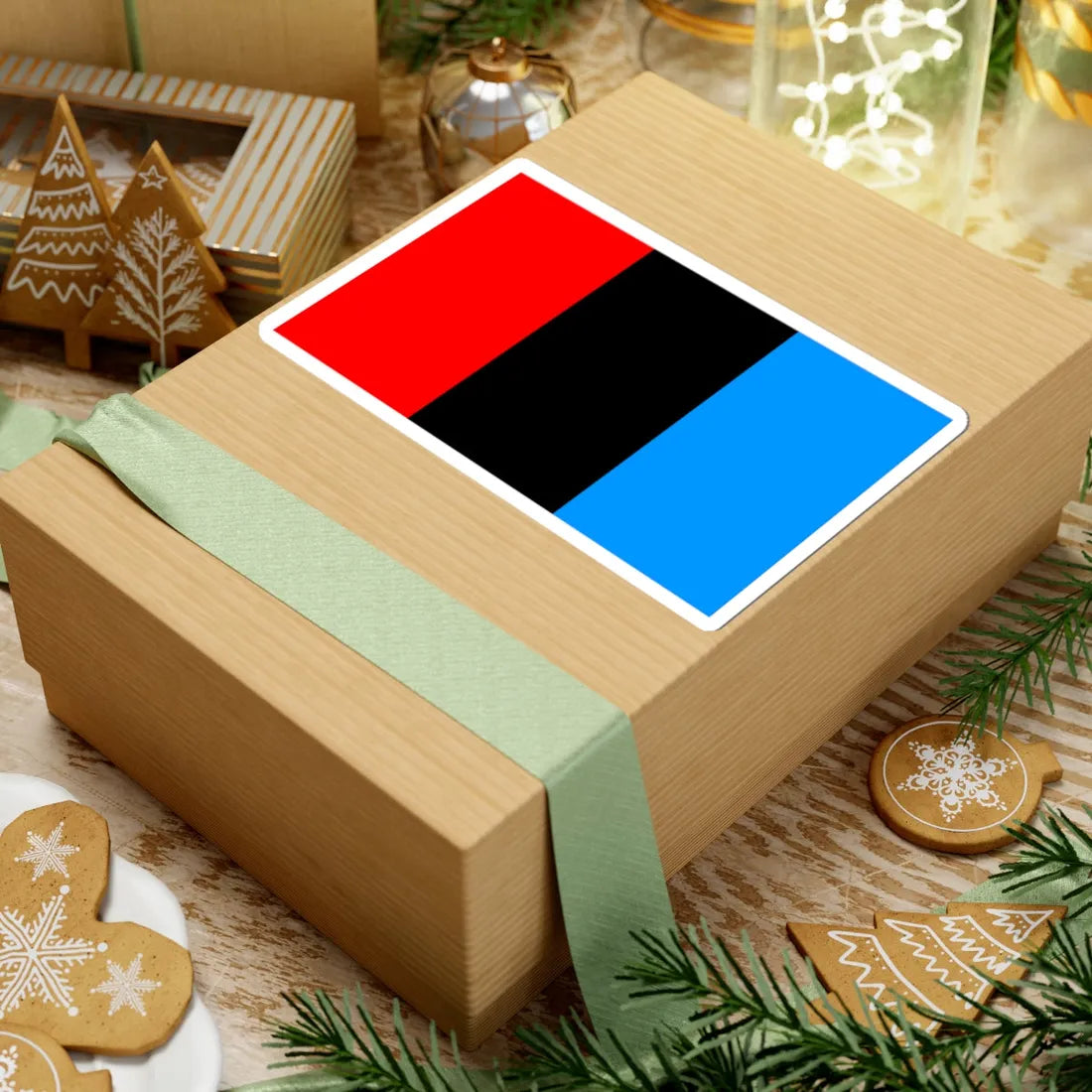 POL powiat kamiennogorski flag (Poland) STICKER Vinyl Kiss-Cut Decal - The Sticker Space