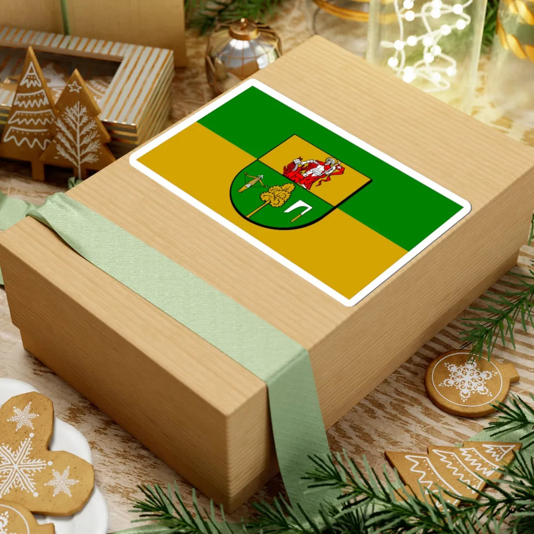 POL powiat kolnenski flag (Poland) STICKER Vinyl Kiss-Cut Decal - The Sticker Space