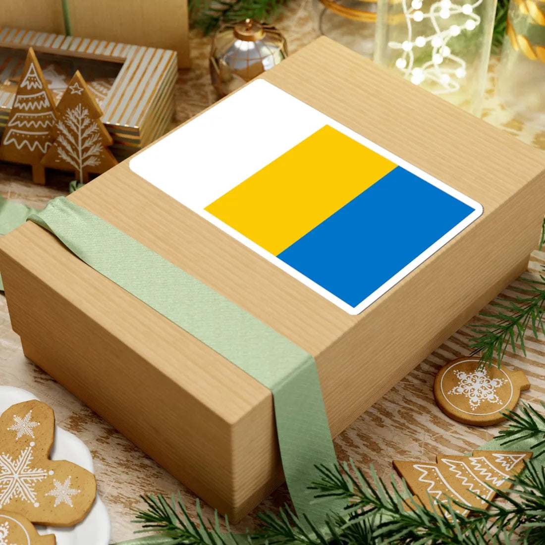 POL powiat krapkowicki flag (Poland) STICKER Vinyl Kiss-Cut Decal - The Sticker Space