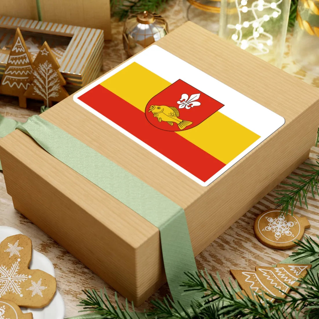 POL powiat krasnostawski flag (Poland) STICKER Vinyl Kiss-Cut Decal - The Sticker Space