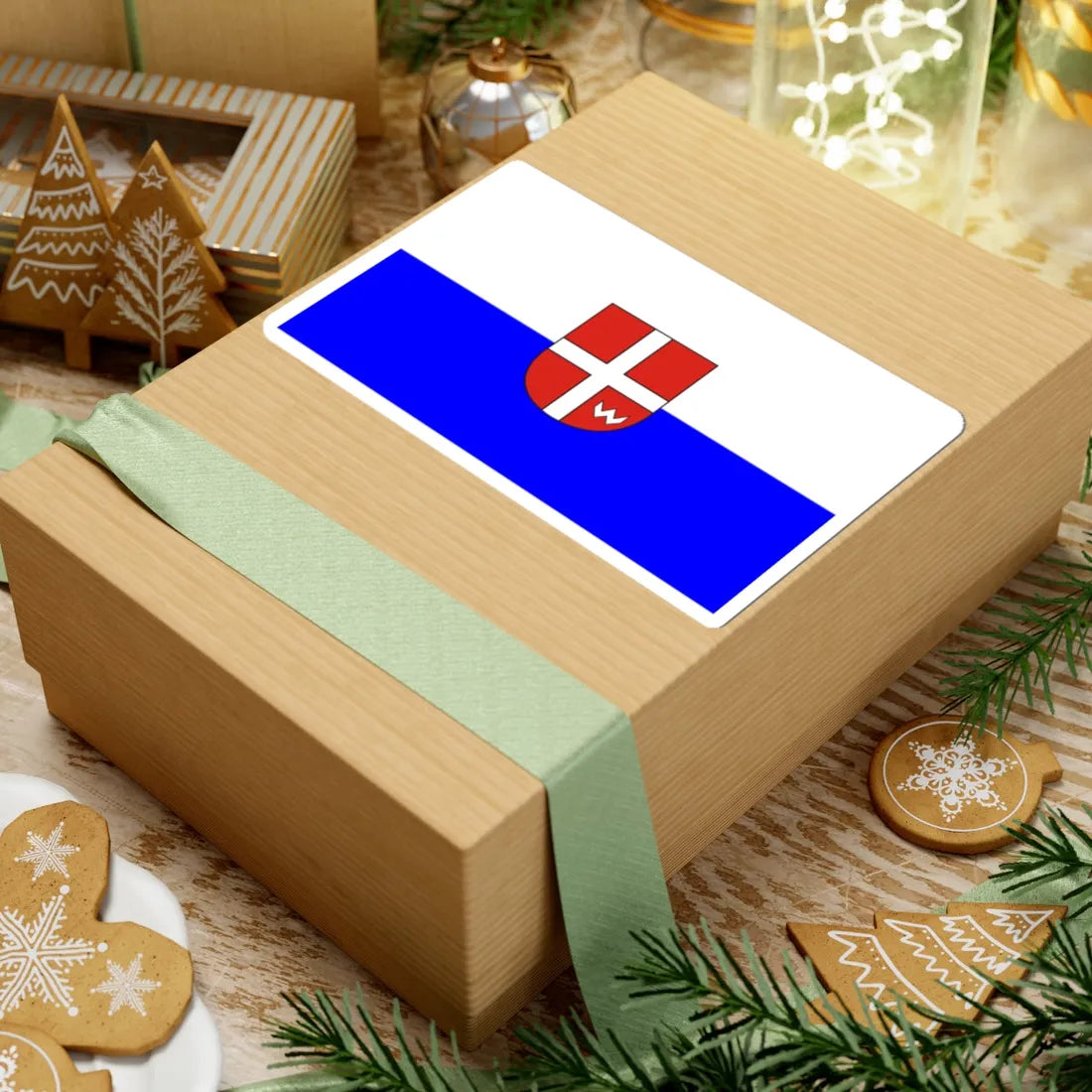 POL powiat lipski flag (Poland) STICKER Vinyl Kiss-Cut Decal - The Sticker Space