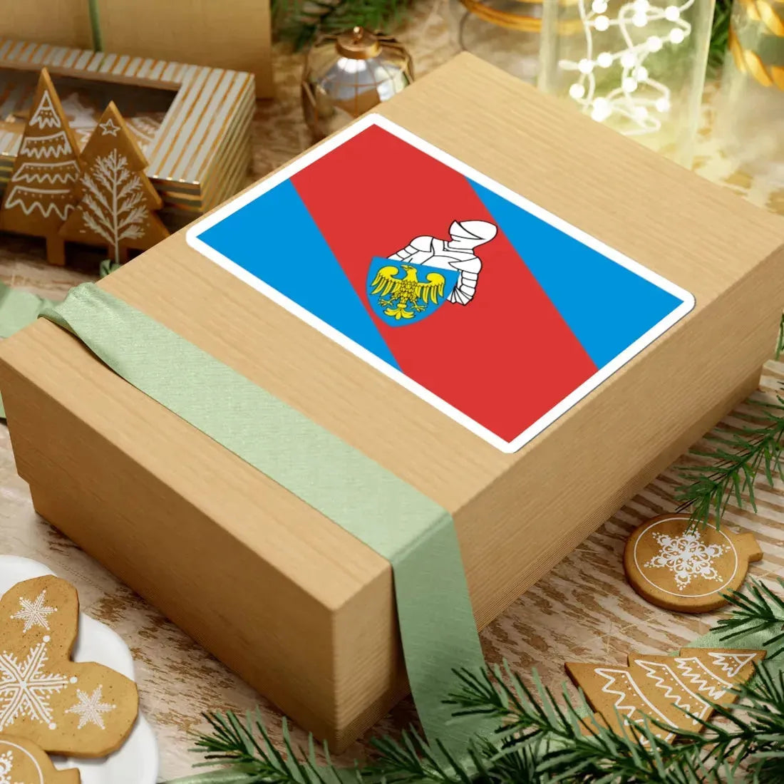 POL powiat mikołowski flag (Poland) STICKER Vinyl Kiss-Cut Decal - The Sticker Space