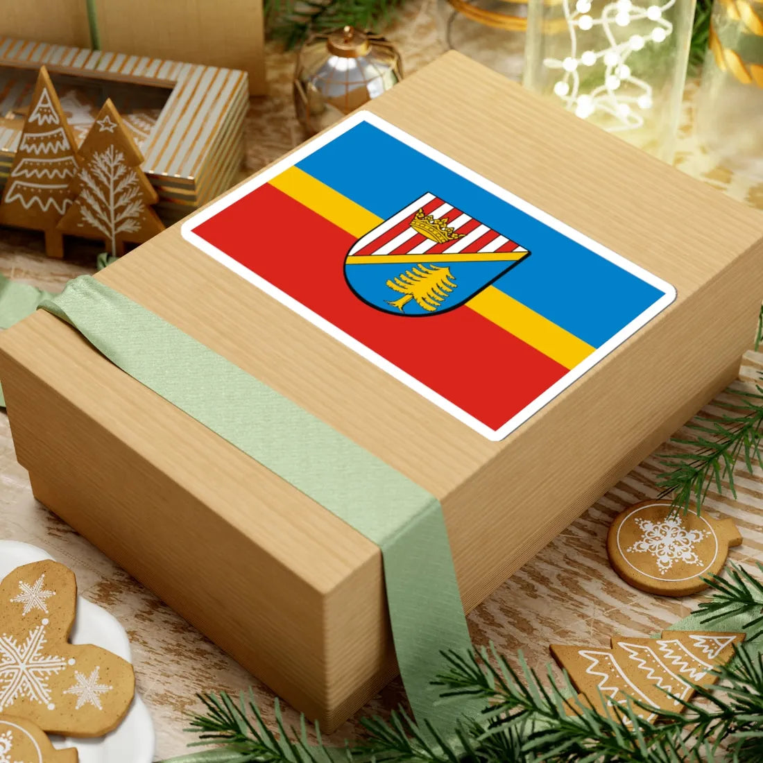 POL powiat nizanski flag (Poland) STICKER Vinyl Kiss-Cut Decal - The Sticker Space