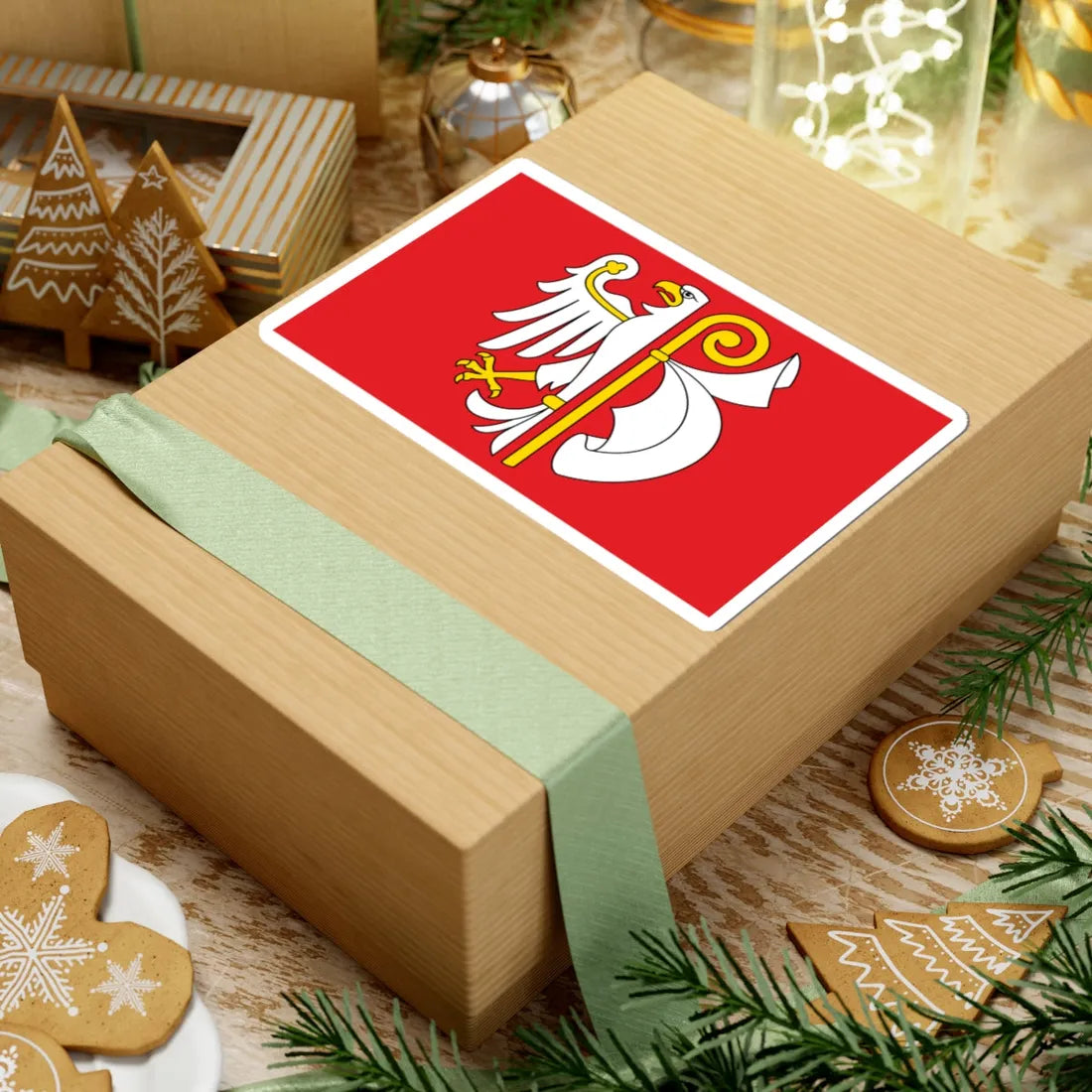 POL powiat płonski flag (Poland) STICKER Vinyl Kiss-Cut Decal - The Sticker Space