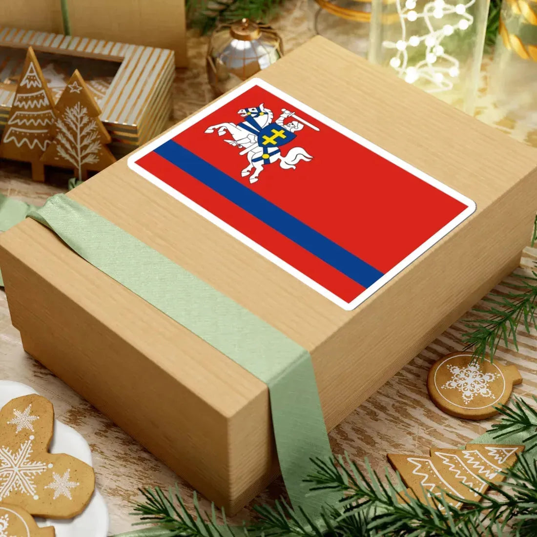 POL powiat puławski flag (Poland) STICKER Vinyl Kiss-Cut Decal - The Sticker Space