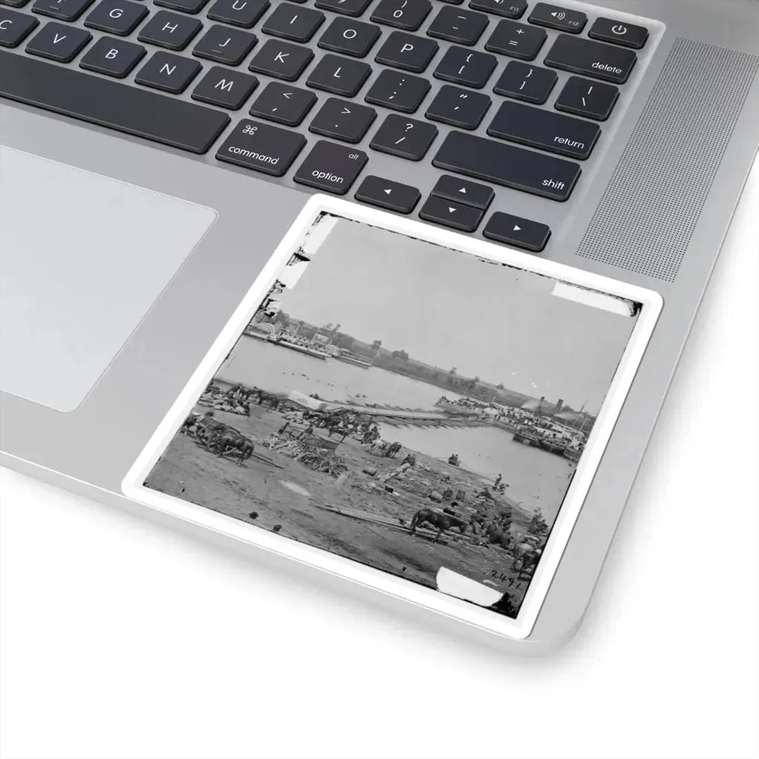 Port Royal, Va. The Rappahannock River Front During the Evacuation (U.S. Civil War) STICKER Vinyl Kiss-Cut Decal - The Sticker Space