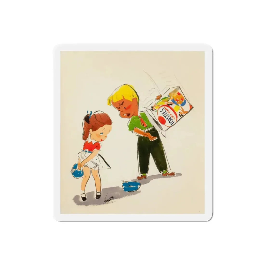 Post Toasties Corn Flake advertisement (Magazine Illustration) Refrigerator Magnet - The Sticker Space