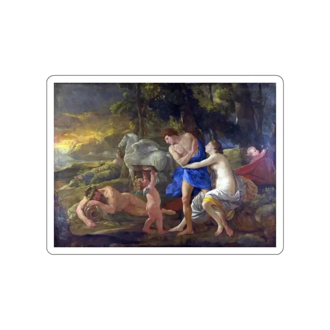POUSSIN, Nicolas - Cephalus and Aurora (Artwork) STICKER Vinyl Die-Cut Decal - The Sticker Space