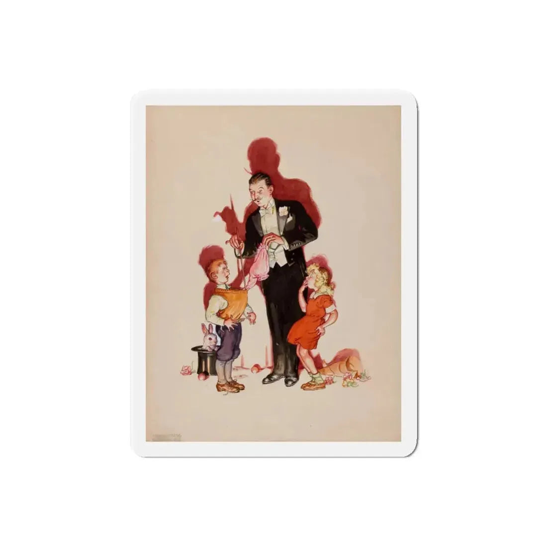 Preliminary cover art, Liberty Magazine, February 25, 1939 (Magazine Illustration) Refrigerator Magnet - The Sticker Space