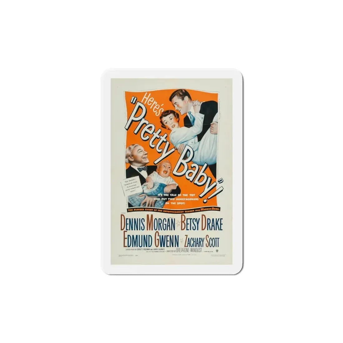 Pretty Baby 1950 Movie Poster Refrigerator Magnet - The Sticker Space