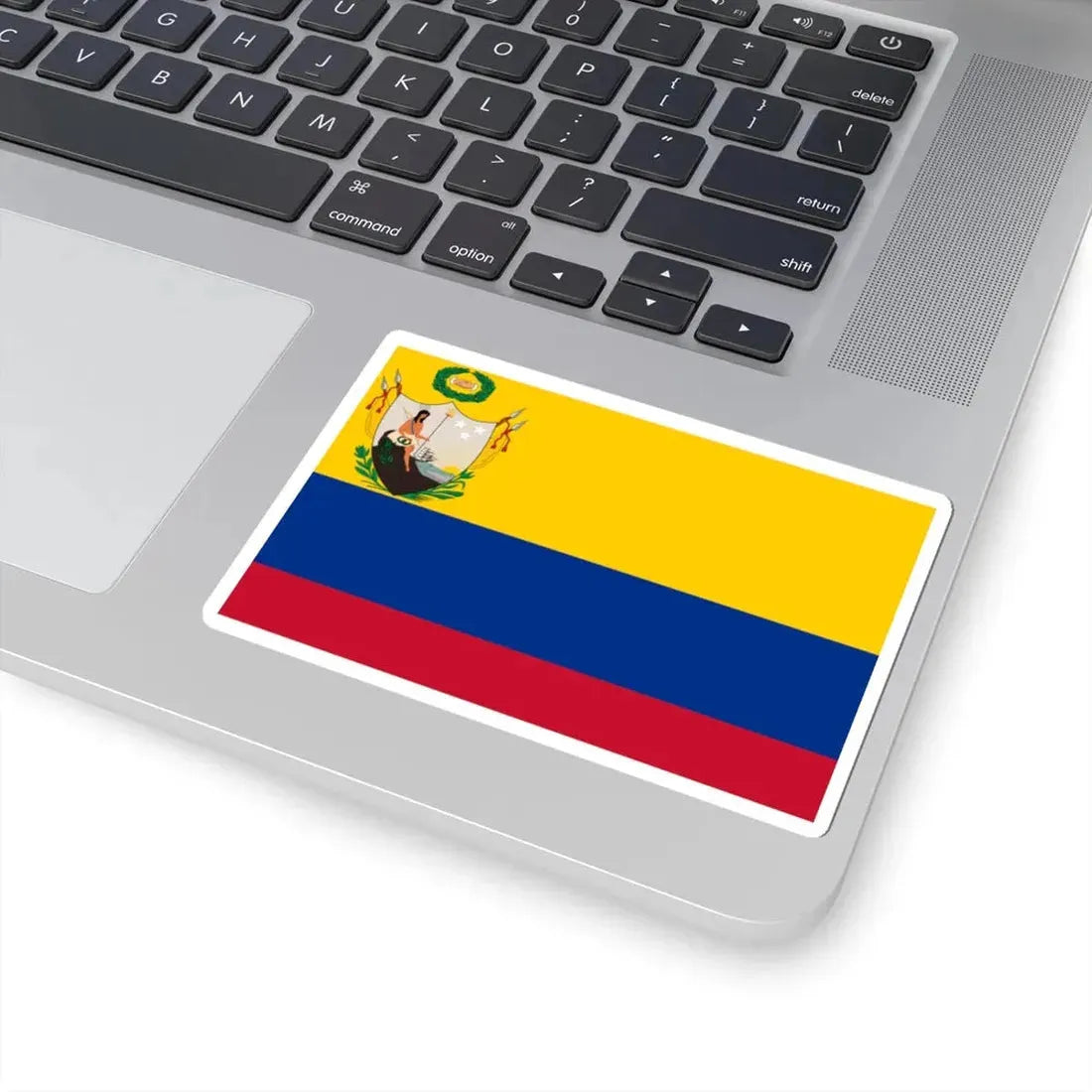 Primera bandera de la Gran Colombia con proporciones historiograficas venezolanas (Colombia) STICKER Vinyl Kiss-Cut Decal - The Sticker Space